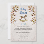 Rustic Rocking Horse boy baby shower per post Kaart (Voorkant)
