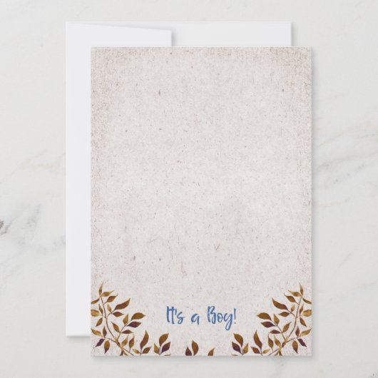 Rustic Rocking Horse boy baby shower per post Kaart (Achterkant)