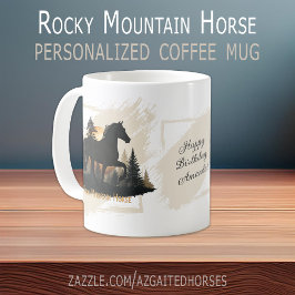Rustic Rocky Mountain Horse Silhouette Personalise Koffiemok