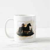 Rustic Rocky Mountain Horse Silhouette Personalise Koffiemok (Links)