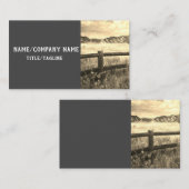 Rustic Rocky Mountain landscape sepia: foto Visitekaartje (Voorkant / Achterkant)