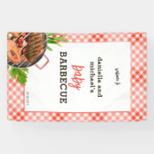 Rustic Rode Barbecue Baby Shower Welkom Spandoek (Horizontaal)