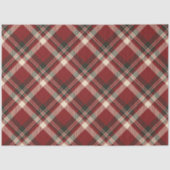 Rustic Rode en Groene Tartan Plaid Kerstmis Tissuepapier (Voorkant)