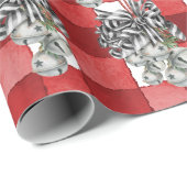 Rustic Rode Gingham Kerstmis Cadeaupapier (Rol Hoek)