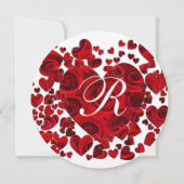 Rustic Rode Hartrozen Huwelijk Opslaan Datum Save The Date (Achterkant)
