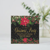 Rustic Rode Kerstster Kerstfeest Kaart (Staand voorkant)