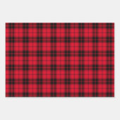 Rustic Rode Plaid Stippen Strepen Inpakpapier Vel (Voorkant)