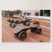 Rustic Roller Schaatsen Tin Roof Oranje Tones Legpuzzel (Horizontaal)