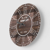 Rustic Roman Numeral Barn Wood Wedding Grote Klok (Hoek)