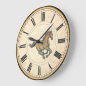 RUSTIC ROMAN NUMERALS  HORSE GROTE KLOK (Hoek)