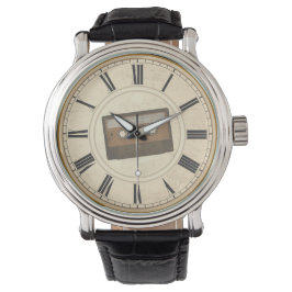 RUSTIC ROMAN NUMERALS UNIQUE CASSETTEBANDJE HORLOGE