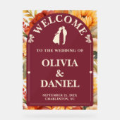Rustic Romance | Custom Fall Wedding Welcome Acryl Bord (Voorkant)