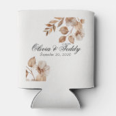 Rustic Romance Wedding Can Coolers (Achterkant)