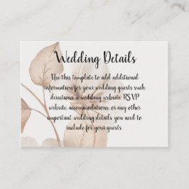 Rustic Romance Wedding Enclosure Cards Informatiekaartje