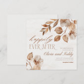 Rustic Romance Wedding Invitations Kaart (Voorkant / Achterkant)