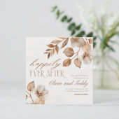 Rustic Romance Wedding Invitations Kaart (Staand voorkant)