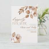 Rustic Romance Wedding Invitations v2 Kaart (Staand voorkant)