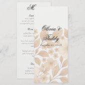 Rustic Romance Wedding Menu (Voorkant / Achterkant)