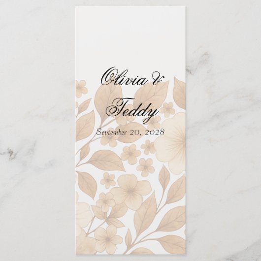 Rustic Romance Wedding Menu (Voorkant)