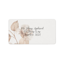 Rustic Romance Wedding Return Address Labels