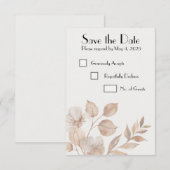 Rustic Romance Wedding Save the Date Cards (Voorkant / Achterkant)