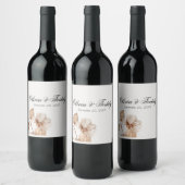 Rustic Romance Wedding Wine Labels Wijn Etiket (Flessen)