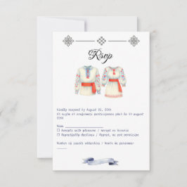 Rustic Romanian Wedding Traditional Folk Costumes  RSVP Kaartje