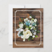 Rustic Romantic Antler Reply card met Magnolia Notitiekaartje (Achterkant)