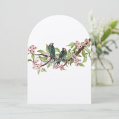 Rustic Romantic Blauwgroen Love Bird Blauwgroen We Kaart (Staand voorkant)