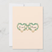 Rustic Romantic  bruiloft Kaart (Achterkant)