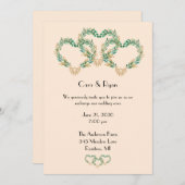 Rustic Romantic  bruiloft Kaart (Voorkant / Achterkant)