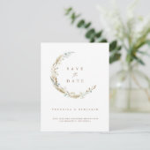 Rustic Romantic de Foto bewaart de Datum Kaart (Staand voorkant)