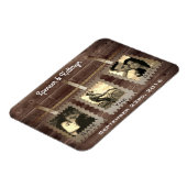 Rustic, Romantic en  "Save the Date" Weddenschap Magneet (Linkerzijde)