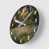 Rustic Romantic Floral Enchanted Forest Flowers Ronde Klok (Hoek)