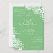 Rustic Romantic Floral grass Green Wedding Invites Kaart (Voorkant)