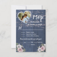 Rustic Romantic Floral Photo Wedding