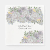 Rustic Romantic Floral Wedding Paper Servet (Voorkant)