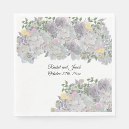 Rustic Romantic Floral Wedding Paper Servet
