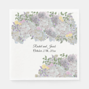 Rustic Romantic Floral Wedding Paper Servet