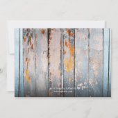 Rustic Romantic Floral Wood Housewarming Invite Kaart (Achterkant)