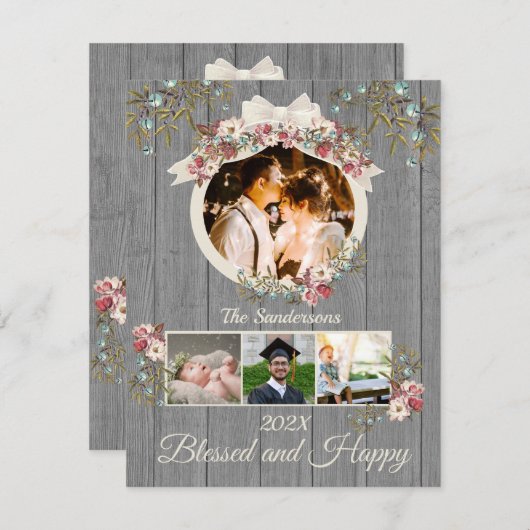 Rustic Romantic Holiday 4 Fotocollage (Voorkant / Achterkant)