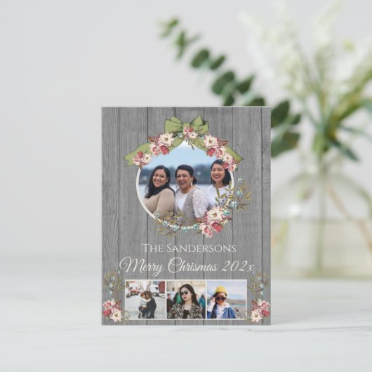 Rustic Romantic Holiday 4 Fotocollage Kerstmis (Staand voorkant)