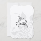 Rustic Romantic Hummingbird Kiss Love Bird Weddens Kaart (Achterkant)