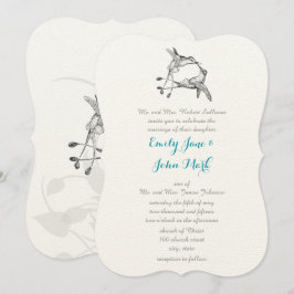 Rustic Romantic Hummingbird Kiss Love Bird Weddens Kaart