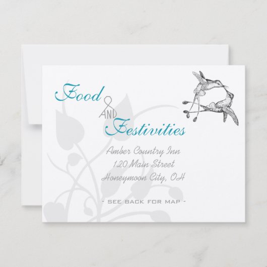 Rustic Romantic Hummingbird Kiss Love BirdWedding (Voorkant)