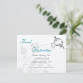 Rustic Romantic Hummingbird Kiss Love BirdWedding Informatiekaartje (Staand voorkant)