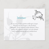 Rustic Romantic Hummingbird Kiss Love BirdWedding Informatiekaartje (Achterkant)