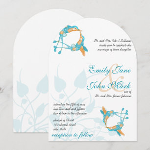 Rustic Romantic Hummingbird Kiss Love BirdWedding Kaart