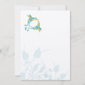 Rustic Romantic Hummingbird Kiss Love BirdWedding Kaart (Achterkant)