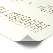 Rustic Romantic Hummingbird Kiss Love BirdWedding Poster (Hoek)